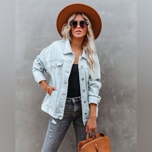 Vici Collection - Jonestown Pocketed Denim Jacket - US M